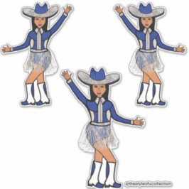 Western Blue Silver Stickers #2 Aufkleber