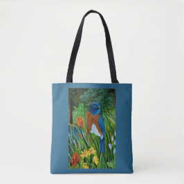 Western Bluebird auf der ganzen Tasche
