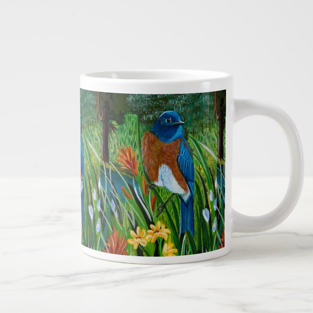 Western Bluebird Cup Jumbo-Tasse (Rechts)