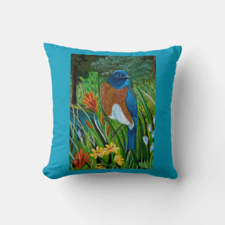 Western Bluebird Pillow Kissen