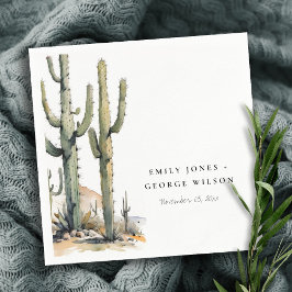 Western Boho Cactus Wüste Landscape Wedding Serviette