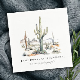 Western Boho Cactus Wüste Landscape Wedding Serviette