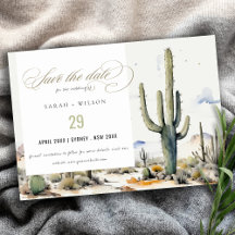 Western Boho Cactus Wüste Wasserfarbenlandschaft