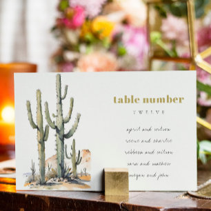 Western Boho Cactus Wüste Wedding Seating Charts Tischnummer