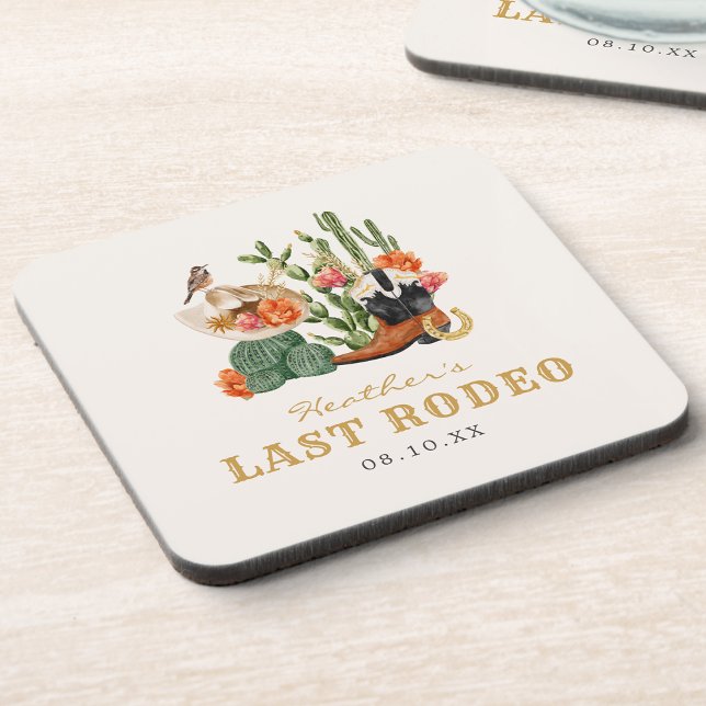 Western Boho Getränkeuntersetzer (Western Theme Last Rodeo Boho Beverage Coaster by Painted Paperie
)