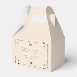 Western Boho Horseshoe Monogram Ranch Farm Wedding Geschenkschachtel