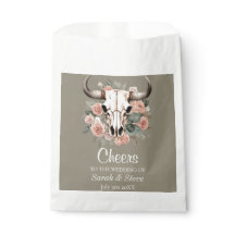 Western Boho Kuh Bläschen Schädelsage Hochzeit