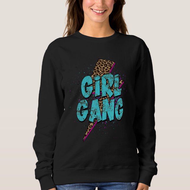 Western Boho Leopard Turquoise Rodeo Girl Sweatshirt (Vorderseite)