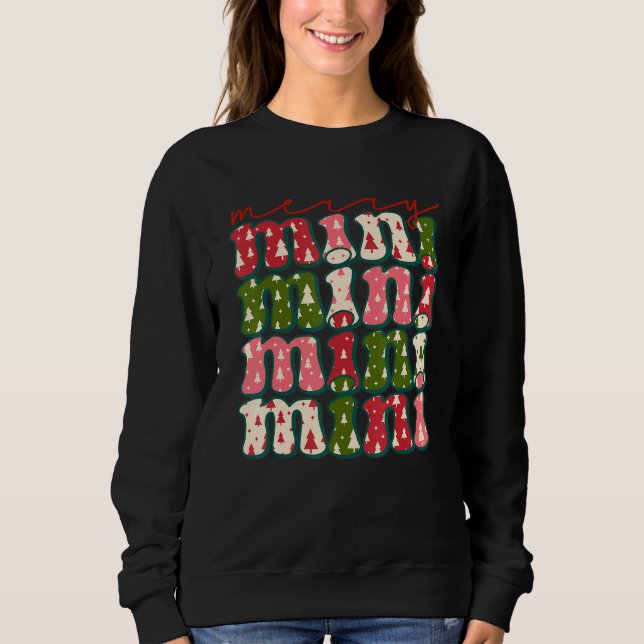 Western Boho Retro Christmas Mimi Mom Mother Sweatshirt (Vorderseite)