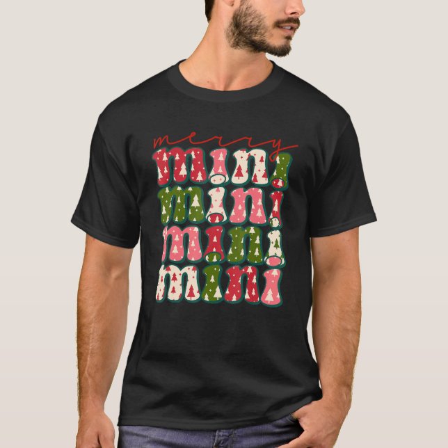 Western Boho Retro Christmas Mimi Mom Mother T-Shirt (Vorderseite)