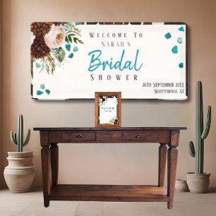 Western Boho Wildblume Türkis Banner