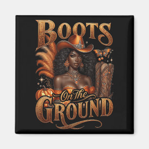 Western Boot Halloween Cowgirl Stiefel auf dem Bod Magnet
