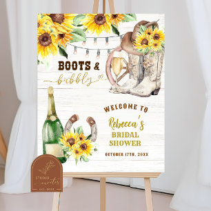 Western Boots & Bubbly Junggesellinnenabschied-Wil Poster