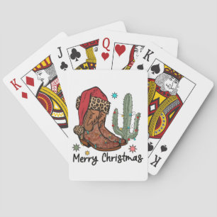 Western Boots Weihnachtsstiefel Weihnachten Weihna Spielkarten
