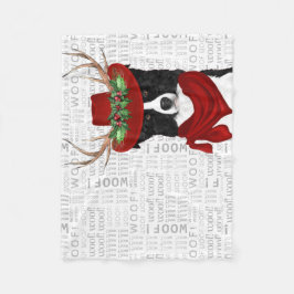 Western Border Collie Lover's Christmas Fleecedecke