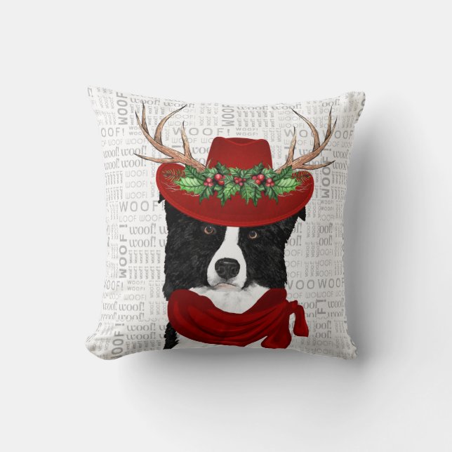 Western Border Collie Pet Lover Weihnachten Kissen (Vorderseite)