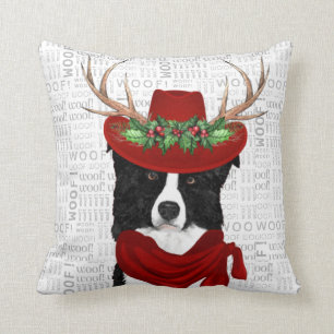 Western Border Collie Pet Lover Weihnachten Kissen