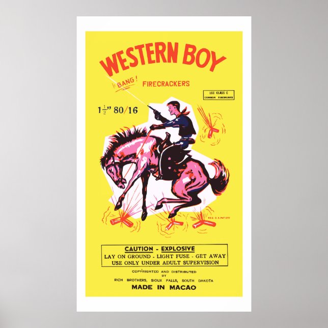 Western Boy (Vintager US-Firecracker) Poster (Vorne)