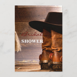 Western-Braunholz-Cowboystiefel Einladung