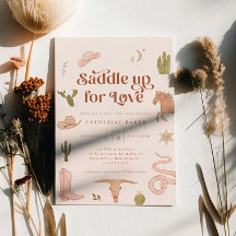 Western-Brautdusche satteln Einladung