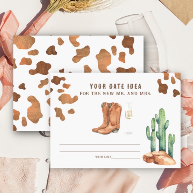 Western Brautparty Datum Nachttipps Datum jar Begleitkarte (Von Creator hochgeladen)