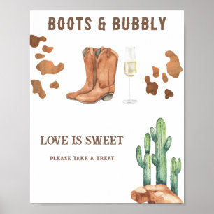 Western Brautparty Liebe ist süß nehmen Sie eine L Poster