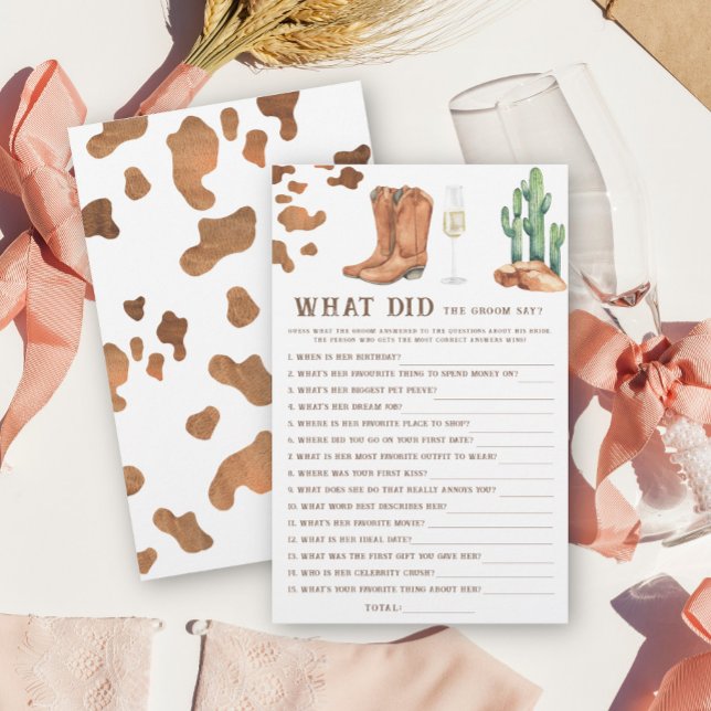 Western Brautparty Was hat der Bräutigam gesagt? (Von Creator hochgeladen)