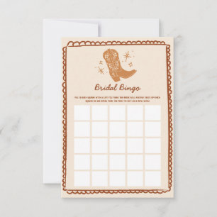 Western Bridal Bingo Game Card Einladung