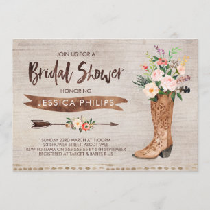 Western Bridal Dusche Einladung