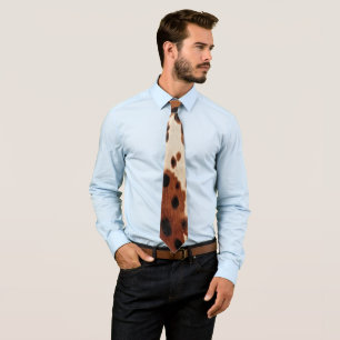 Western Brown Black Cowboy Cowhide Krawatte