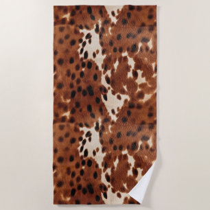Western Brown Black Cowboy Cowhide Strandtuch