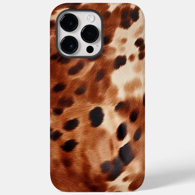 Western Brown Black Cream Cowhide Case-Mate iPhone Hülle (Rückseite)