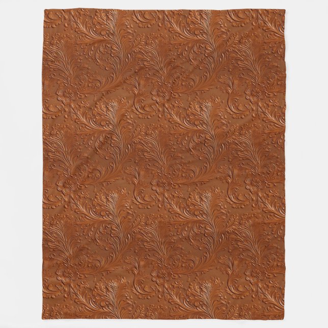 Western Brown Bohemisch Art Fleecedecke (Vorderseite)
