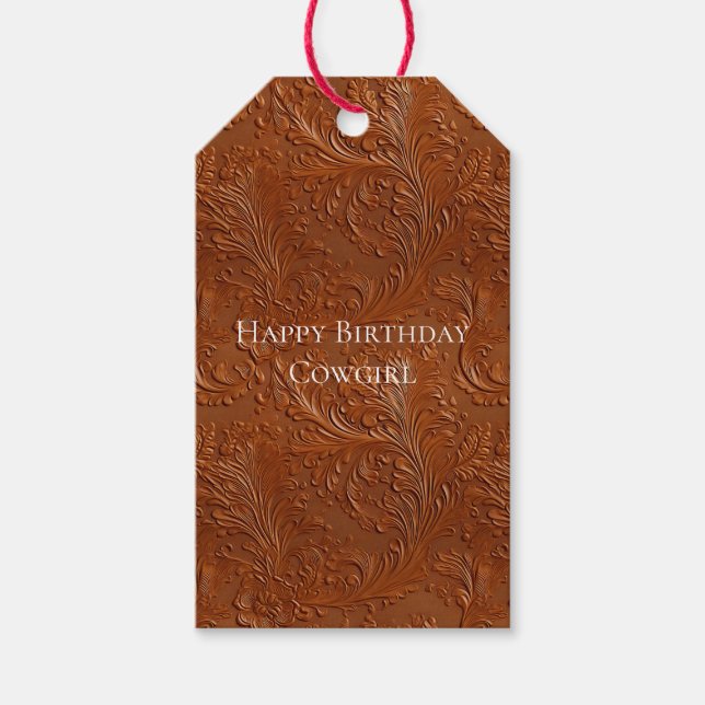 Western Brown Bohemisch Art Geschenkanhänger (Vorderseite)