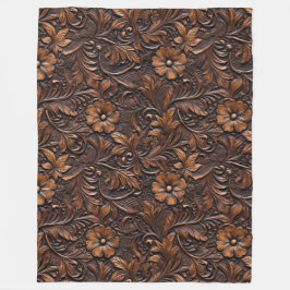 Western Brown Cowgirl Bohemisch Floral Fleecedecke