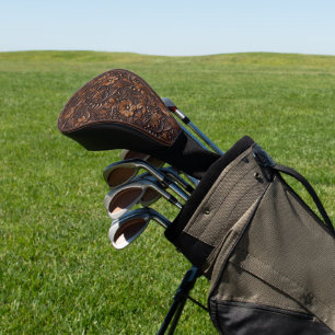Western Brown Cowgirl Bohemisch Floral Golf Headcover