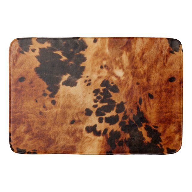 Western Brown Cowhide Cowboy Cowgirl Badematte (Vorderseite)