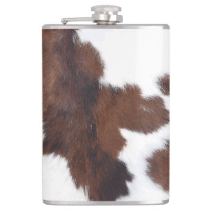 Western Brown Cowhide Flachmann