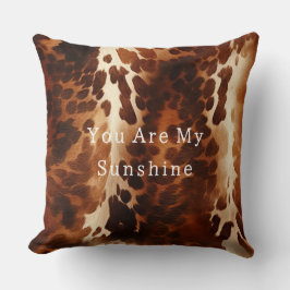 Western Brown Cowhide Kissen
