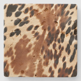 Western Brown Cowhide Steinuntersetzer