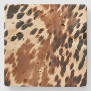 Western Brown Cowhide Steinuntersetzer