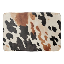 Western Brown Cream Animal Cowhid Badematte