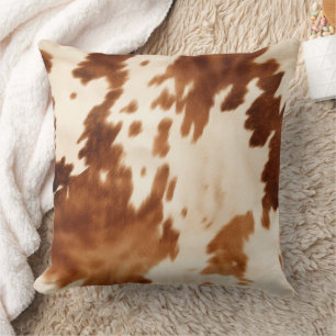 Western Brown Cream Cowhide Kissen