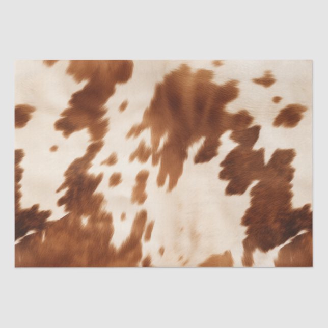 Western Brown Cream Cowhide Seidenpapier (Vorderseite)