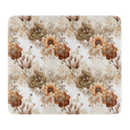 Western Brown Cream Südwest Floral Schneidebrett