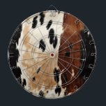 Western Brown Creme Cowhide Tier Dartscheibe<br><div class="desc">Western Brown Cream Cowhide Animal Cowboy Cowgirl</div>