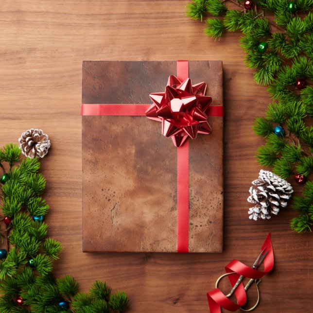 Western Brown Howdy Cowboy Brown Geschenkpapier (Feiertagsgeschenk)