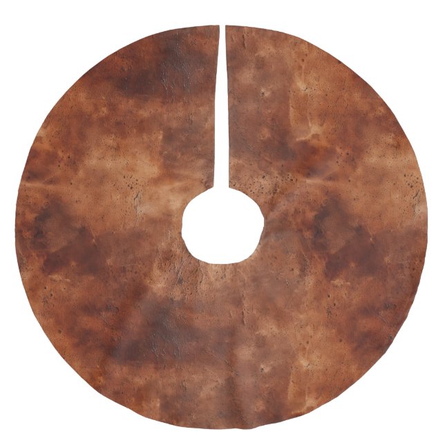 Western Brown Howdy Cowboy Brown Polyester Weihnachtsbaumdecke (Vorderseite)