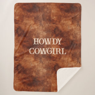 Western Brown Howdy Cowboy Brown Sherpadecke