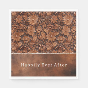 Western Brown Imitats Leather Serviette